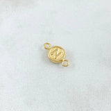 Charm Letter N 0.45gr / 1.5cm / Yellow Gold Edged Circle 18K
