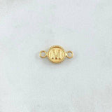 Charm Letter M 0.5gr / 1.5cm / Yellow Gold Edged Circle 18K