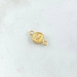 Charm Letter M 0.5gr / 1.5cm / Yellow Gold Edged Circle 18K