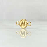 Charm Letter M 0.45gr / 1.5cm / Yellow Gold Edged Circle 18K