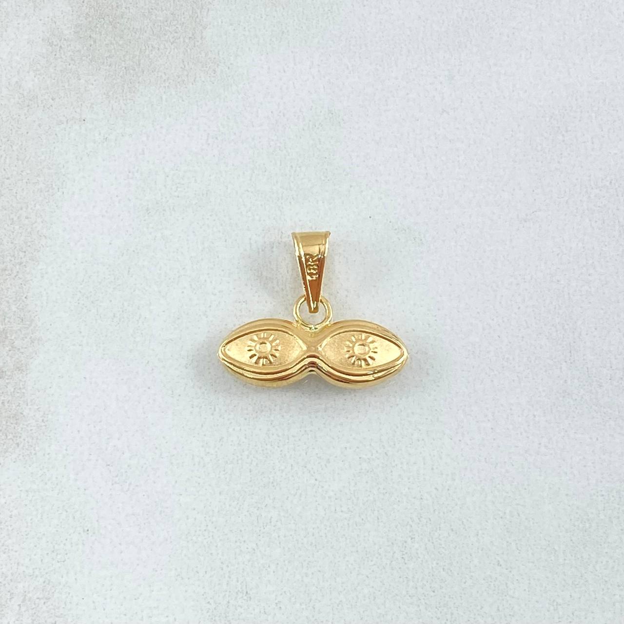 Dije Ojos De Santa Lucia 0.6gr / 1.5cm / Oro Amarillo 18K