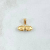Dije Ojos De Santa Lucia 0.6gr / 1.5cm / Oro Amarillo 18K ©