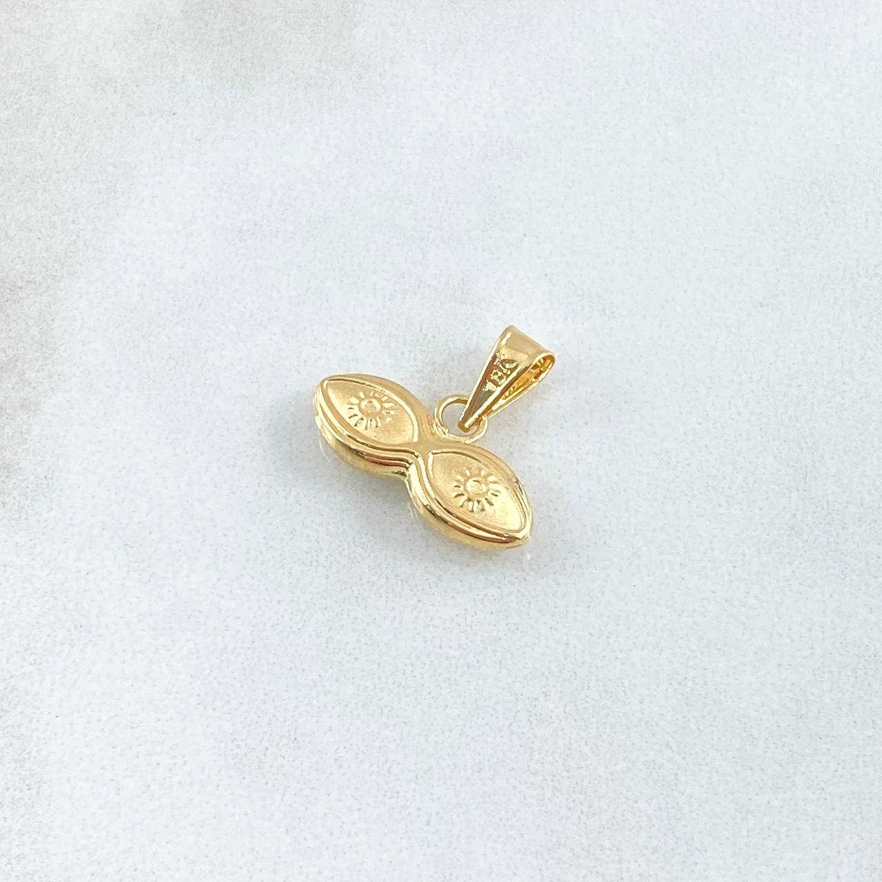 Dije Ojos De Santa Lucia 0.6gr / 1.5cm / Oro Amarillo 18K