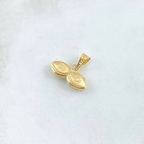 Dije Ojos De Santa Lucia 0.6gr / 1.5cm / Oro Amarillo 18K