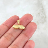 Dije Ojos De Santa Lucia 0.6gr / 1.5cm / Oro Amarillo 18K