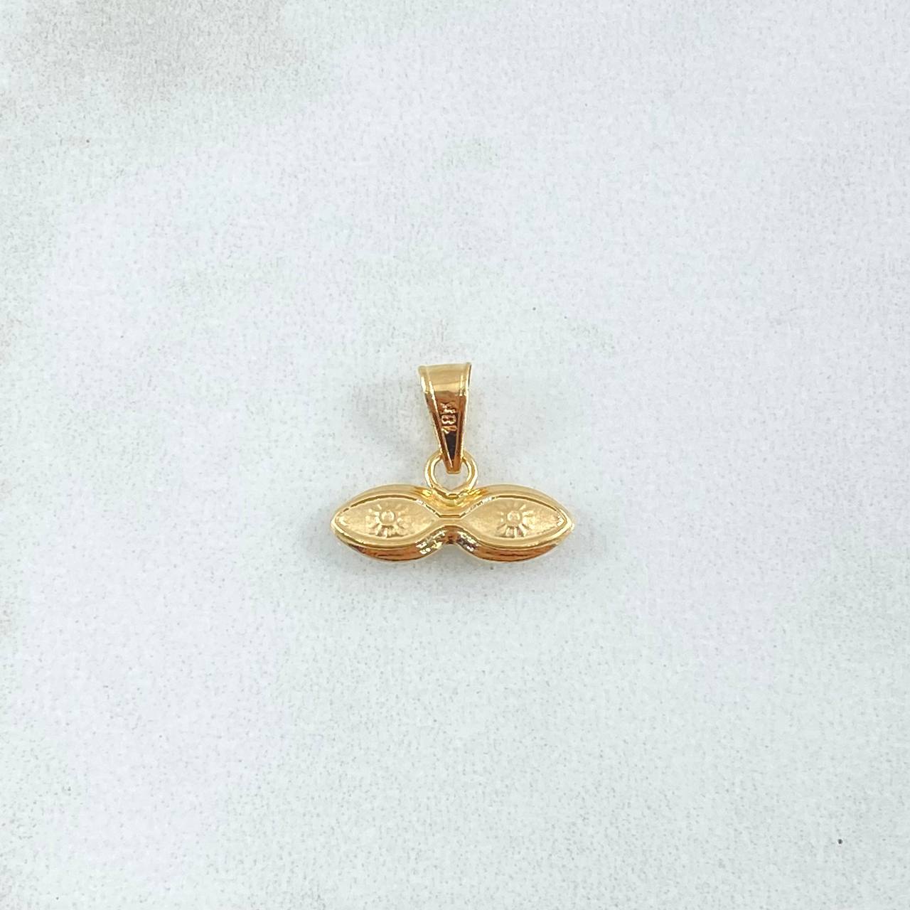 Dije Ojos De Santa Lucia 0.4gr / 1cm / Oro Amarillo 18K ©