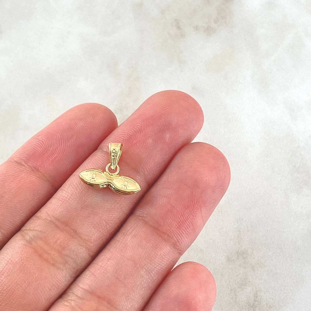 Dije Ojos De Santa Lucia 0.4gr / 1cm / Oro Amarillo 18K ©