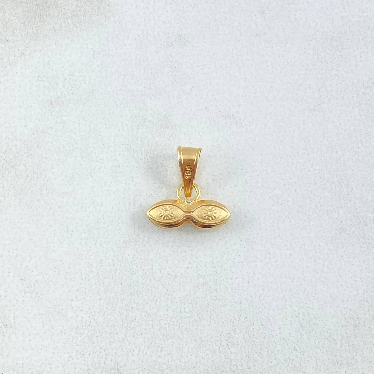 Pendant Santa Lucia Eyes 0.3gr / 1cm / 18K Yellow Gold