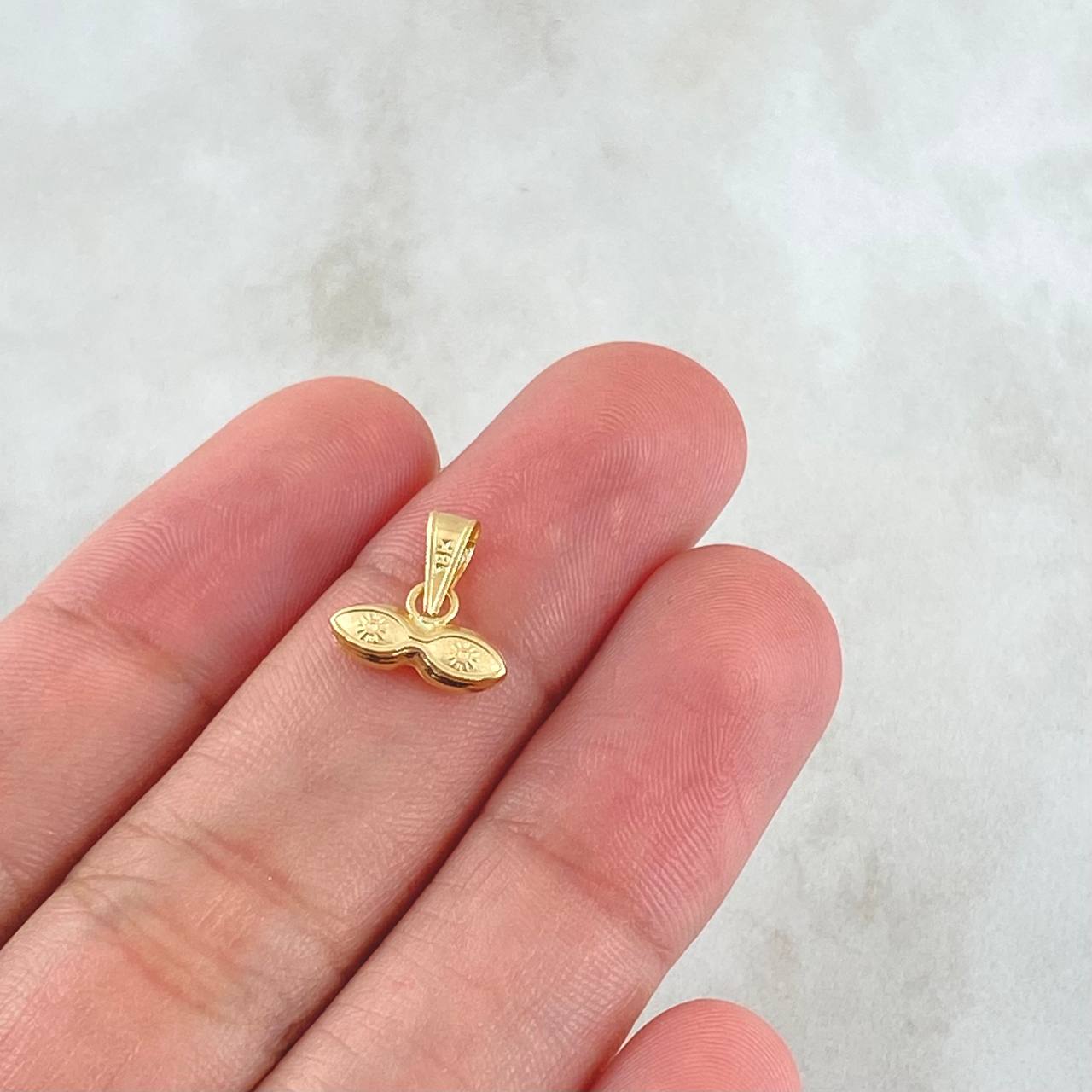 Pendant Santa Lucia Eyes 0.3gr / 1cm / 18K Yellow Gold