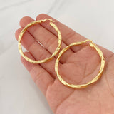 Hoop Earrings Mai 5.6g / 2 in Yellow Gold 18K
