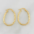 Hoop Earrings Mary Oval 1.5g / 1 1/4 in 18K Yellow Gold