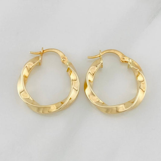 Hoop Earrings Asby 2g / 1 in Yellow Gold 18K