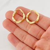 Hoop Earrings Asby 2g / 1 in Yellow Gold 18K