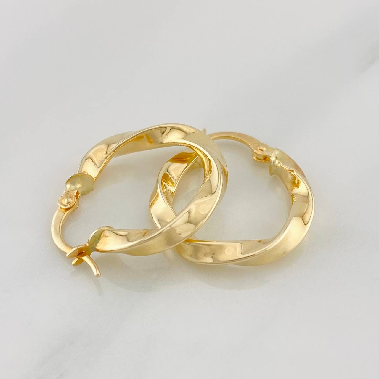 Hoop Earrings Asby 2g / 1 in Yellow Gold 18K
