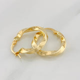 Hoop Earrings Asby 2g / 1 in Yellow Gold 18K