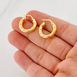 Hoop Earrings Noel 2g / 3/4 in Yellow Gold 18K