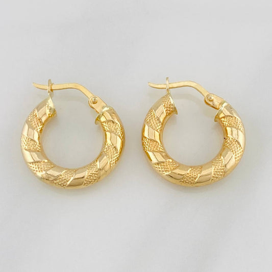 Hoop Earrings Noel 2g / 3/4 in Yellow Gold 18K