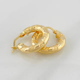 Hoop Earrings Noel 2g / 3/4 in Yellow Gold 18K