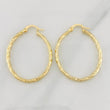 Hoop Earrings Mary Oval 1.9g / 1 1/2 in 18K Yellow Gold
