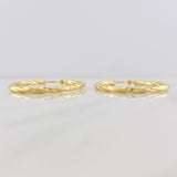 Hoop Earrings Mary Oval 1.9g / 1 1/2 in 18K Yellow Gold
