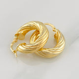 Hoop Earrings Rudi 4.2g / 3/4 in Yellow Gold 18K