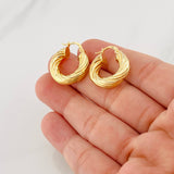 Hoop Earrings Rudi 4.2g / 3/4 in Yellow Gold 18K