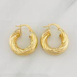 Hoop Earrings Rudi 4.2g / 3/4 in Yellow Gold 18K