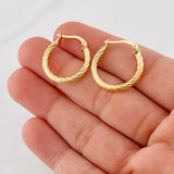 Hoop Earrings Mary 2g / 3/4 in Yellow Gold 18K