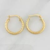 Hoop Earrings Mary 2g / 3/4 in Yellow Gold 18K