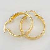 Hoop Earrings Winter 2.9g / 1 1/4 in 18K Yellow Gold