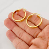 Hoop Earrings Screw 3.25g / 1 1/4 in 18K Yellow Gold