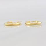 Hoop Earrings Jass Oval 1.55g / 1 in 18K Yellow Gold