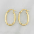 Hoop Earrings Jass Oval 1.55g / 1 in 18K Yellow Gold