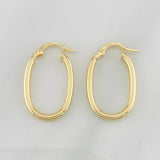 Hoop Earrings Jass Oval 1.55g / 1 in 18K Yellow Gold