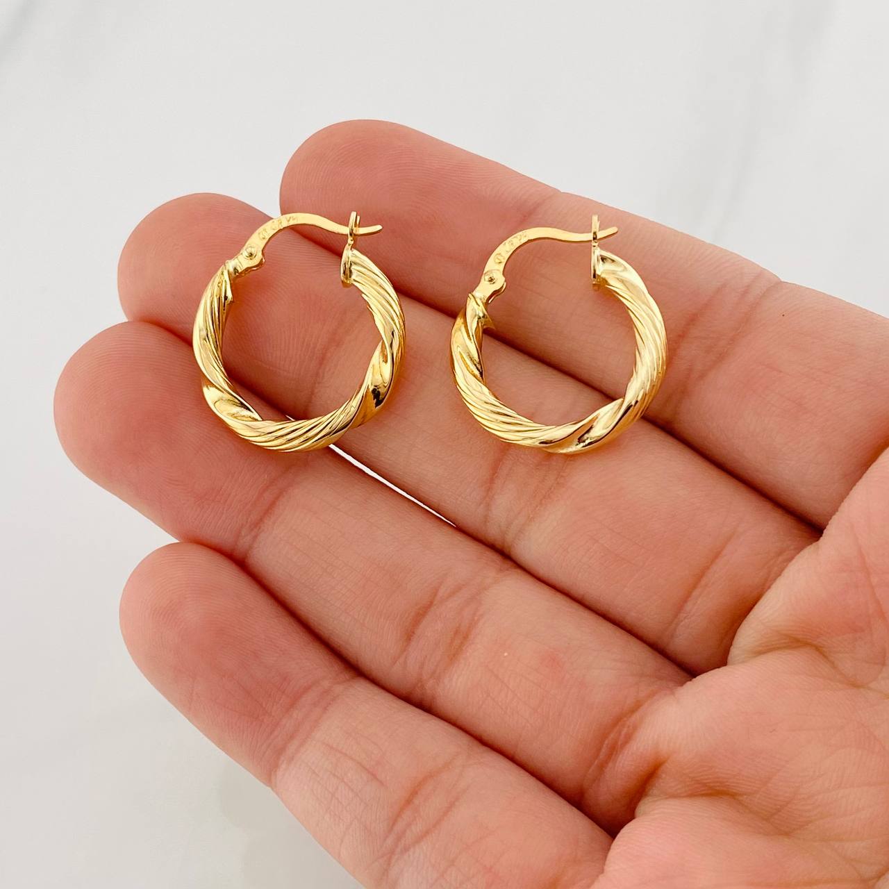 Hoop Earrings Hera 2.05g / 1 in Yellow Gold 18K