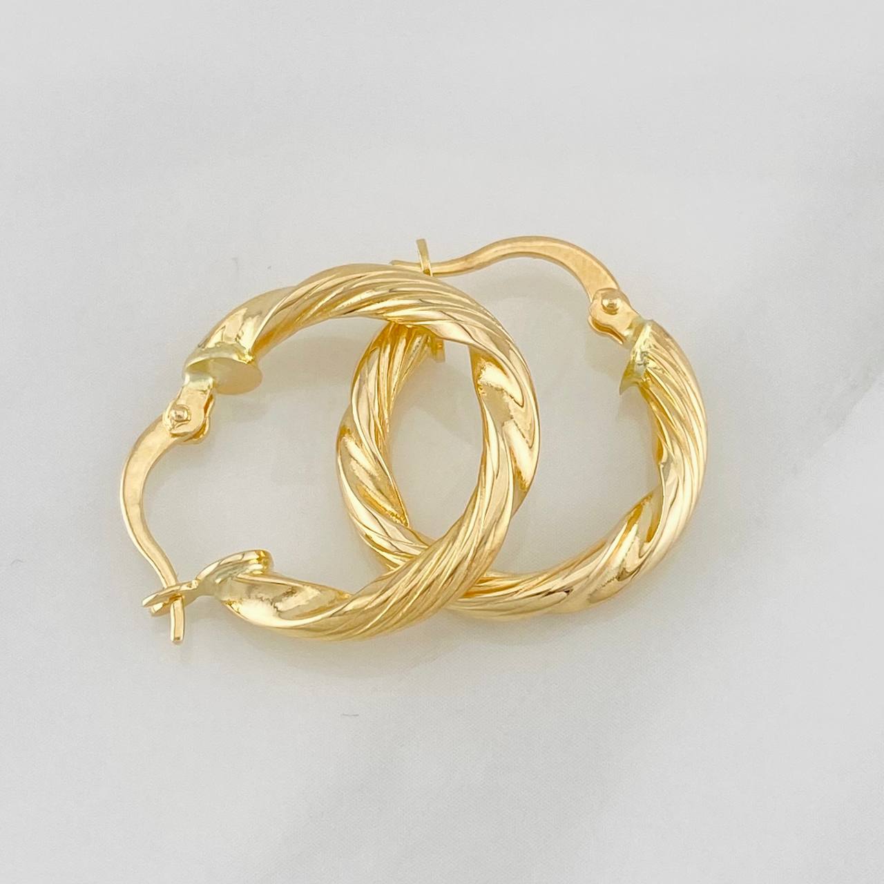 Hoop Earrings Hera 2.05g / 1 in Yellow Gold 18K