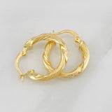 Hoop Earrings Hera 2.05g / 1 in Yellow Gold 18K