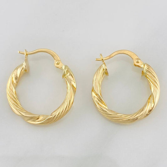 Hoop Earrings Hera 2.05g / 1 in Yellow Gold 18K