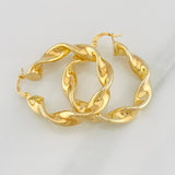Hoop Earrings Demi 6.15g / 1 1/2 in 18K Yellow Gold
