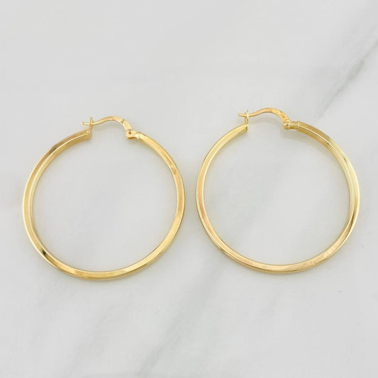 Hoop Earrings Miku 2.7g / 1 1/2 in 18K Yellow Gold