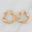 Hoop Earrings Azir 4.6g / 1 1/4 in 18K Rose Gold