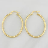Hoop Earrings Lucero Oval 1.9g / 1 1/2 in 18K Yellow Gold