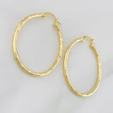 Hoop Earrings Lucero Oval 2g / 1 1/2 in Yellow Gold 18K