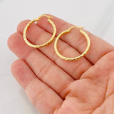 Hoop Earrings Kataleya 1.95g / 1 1/4 in 18K Yellow Gold