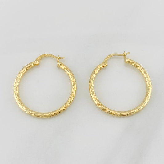 Hoop Earrings Kataleya 1.95g / 1 1/4 in 18K Yellow Gold