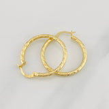 Hoop Earrings Kataleya 1.95g / 1 1/4 in 18K Yellow Gold