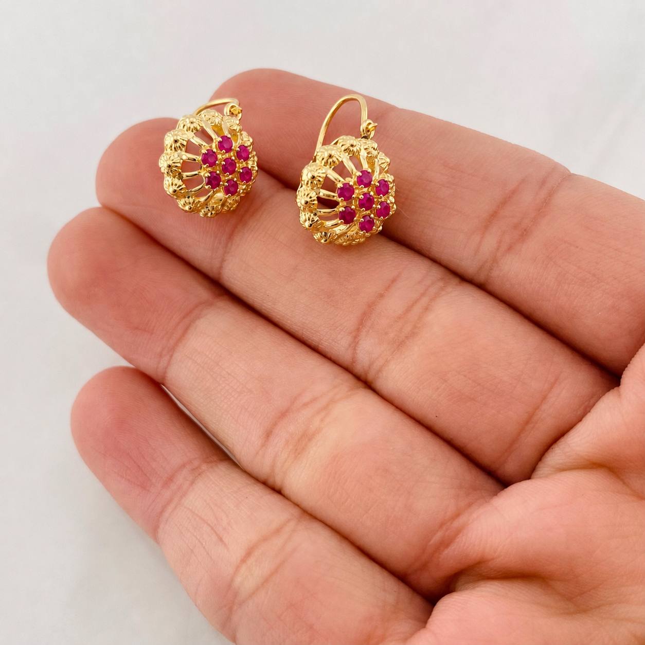 Stud Earrings Arete Margita 2.45g / in / 11.4mm Yellow Gold 18K