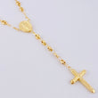 Rosary GC Diamond Cut Miraculous Virgin 8.15g / 22 in / 4.2mm Yellow Gold 18K