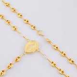 Rosary GC Miraculous Virgin 7.25g / 22 in / 4.1mm 18K Yellow Gold