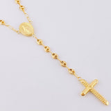 Rosary GC Miraculous Virgin 7.2g / 22 in / 4.1mm Yellow Gold 18K